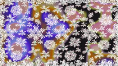 Raster Hip kumaş deseni. Kusursuz Vintage Çiçek Deseni.