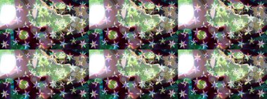 Çiçeksel, nötr, pürüzsüz desen. Klasik taslak çizimi. Raster çiçek izi..