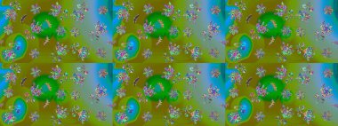 Renkli Bahar Teması eskiz kalıbı. Yeşil renkte zarif çiçek buketi suluboya. Düz Çiçek Elementleri Tasarımı. Raster illüstrasyonu.