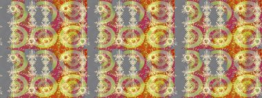 Renkli elementlerle Raster ilginç desen