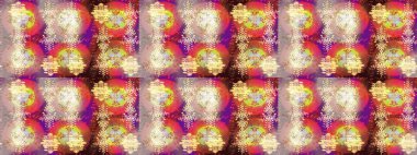 Tarafsız, bej ve pembe renklerde kar taneleri. Renkli arka planda izole tatlı kar taneleri. Kar tanesi raster deseni. Raster illüstrasyonu.