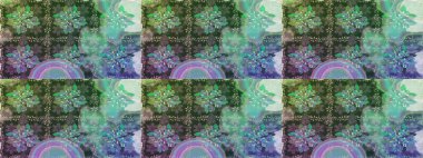 Yeşil renkli çiçekler. Küçük çiçekte sevimli çiçek deseni var..