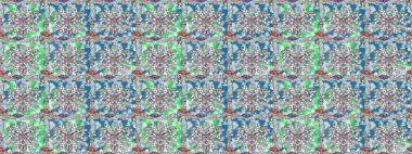 Raster illüstrasyonu. Raster illüstrasyonu. Tarafsız renklerde çiçekler. Kusursuz çiçek deseni. Asya tekstil tarzında.