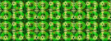 Renkli arka planda izole kar taneleri. Raster illüstrasyonu. Kış kar tanesi, raster arka plan. Yüzey için tekrarlanan doku, ambalaj kağıdı, yeşil, sarı ve kahverengi renkler.