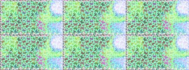 Yazdırmayı tekrarla. Mavi soyut suluboya kelebeklerle bezenmiş şeffaf bir arkaplan deseni. Raster illüstrasyonu. Sonsuz.