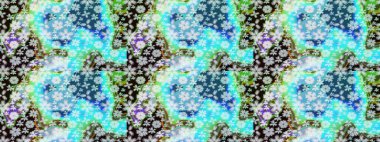 Mavi renkte etnik çiçeklerle süslenmiş zarif bir eskiz. Asya Tekstil 'inde Raster Çiçek İllüstrasyonu.