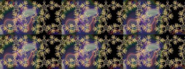 Hediye ambalaj kağıdı, tebrik kartları, posterler ve pankart tasarımı. Siyah renkli çiçekler. Raster düz çiçek çizim deseni.