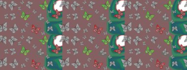 Güve ile Raster Geçmişi. Güzel Kelebek Siluetleriyle Moda Dekorasyonu. Renkli Kelebeklerle Bahar Arkaplanı. Kart, Davetiye, Yazdırma İçin Basit Güzel Desen.