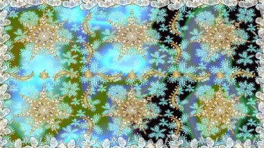 Tarafsız renklerde altın element. Süslü raster dekorasyonu. Klasik barok çiçekli, nötr yerine altın desenli. Lüks, kraliyet ve Viktorya dönemi konsepti.