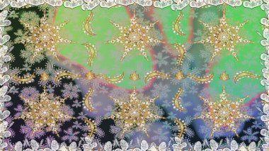 Tarafsız ve altın desenli. Tekrarlayan elementlerle kusursuz soyut arkaplan. Zarif raster klasik desen.