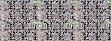 Kusursuz çiçek deseni duvar kâğıdı olarak kullanılabilir. Raster illüstrasyonu. Tarafsız renklerde çiçekler.