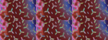 Kar tanesi raster arka planı. Meteoroloji buz koleksiyonu. Raster tasarımı. Xmas Frost kar taneleri izole edilmiş siluet sembolü. Kış kahverengisi, kırmızı ve menekşe Noel Karı düz kristal element.