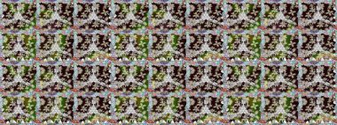 Çiçeksiz desenli arka plan, yaz çiçekleri. Düz Çiçek Elementleri Tasarımı. Renkli Bahar Temalı Kusursuz Arkaplan. Tarafsız renklerde çiçekler.