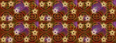 Yeni yıl kar tanesi. Düz kar karalama ikonları, yılbaşı afişi için kar taneleri silueti, kartlar. Şirin soyut kar taneleri kahverengi, turuncu ve mor renkler üzerine raster tasarımı.