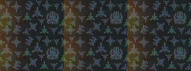 Renkli Bahar Teması eskiz kalıbı. Raster illüstrasyonundaki çiçek desenli çizim. Düz Çiçek Elementleri Tasarımı. Gri, mavi ve kahverengi renkte çiçekler.