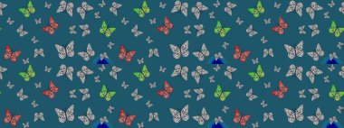 Çizim, karalama, karalama. Kelebekli çizim şekli. Sonsuz. Erkekler, kızlar, elbiseler, duvar kağıtları için soyut çizim kalıbı. Raster illüstrasyonu.