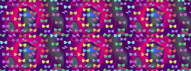 Robot resim. Davetiye, kart ve parmak izi için basit kadınsı bir model. Raster illüstrasyonu. Mor arka planda kelebek.