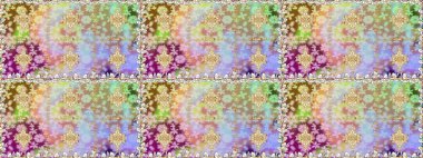 Damask pürüzsüz süsü. Geleneksel raster ve altın desen. Nötr renkler üzerinde klasik oryantal desen.