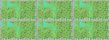 Raster. Kağıt, kumaş ve ambalaj için uygun. Kusursuz desen. Yeşil ve tarafsız arka planda kelebekler.