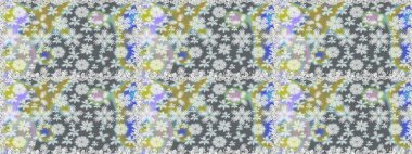 Kusursuz süs izi. Tebrik kartı geçmişi, boyama kitabı, arkaplan ve tekstil için kullanılabilir. Raster Henna tarzı. Sınır Kızılderili çiçekli paisley patten. Etnik Mandala havlusu.