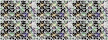 Çiçek deseni. Renkli Bahar Temalı Kusursuz Arkaplan. Kusursuz Chichi kumaş deseni. Raster illüstrasyonu. Düz Çiçek Elementleri Tasarımı.