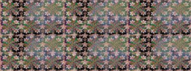 Yumuşak, bahar çiçekli arka plan. Yeşil renkli çiçekler. Raster çiçek desenli ve çiçekli..