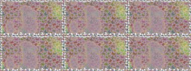 Kart, baskı ve davetiye için basit şirin bir desen. Tarafsız gri arka planda geleneksel halk çiçekleri dekoru giyim tasarımı için. Nakış trendi. Egzotik kelebeklerle süslenmiş çiçeksiz desen..