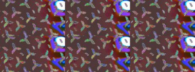 Basit bir kar tanesi. Kahverengi, mor ve mavi renkler üzerine bir resim. Soyut duvar kâğıdı, ambalaj dekorasyonu. Kışın sembolü, mutlu noeller, mutlu yeni yıl kutlaması Raster illüstrasyonu..