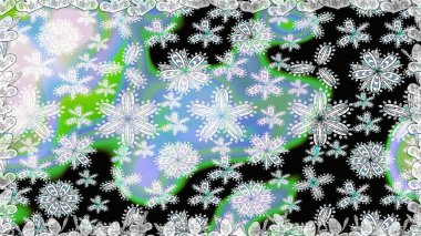 Renkli Bahar Temalı Kusursuz Arkaplan. Çiçeksel fantezi tasarımı, parlak bir arka planda, kusursuz bir desen. Düz Çiçek Elementleri Tasarımı.