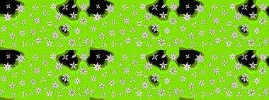 Raster deseni. Çiçekli çiçek deseni, suluboya. Süslü kumaş deseni.