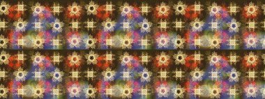 Kar tanesi raster deseni. Renkli arka planda izole tatlı kar taneleri. Kahverengi, bej ve nötr renklerde kar taneleri. Raster illüstrasyonu.