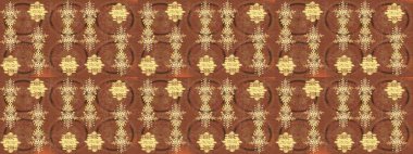 Kahverengi, sarı ve bej renkli kar tanesi süsü. Kar tanesi süsü Raster illüstrasyonu. Güzel süs eşyası. Kar taneleri izole edildi.