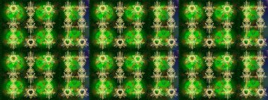 Yumuşak, bahar çiçekli arka plan. Yeşil, mavi ve sarı renkli çiçekler. Raster çiçek desenli ve çiçekli..