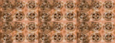 Bokeh kahverengisi, bej rengi, nötr ve kar taneleriyle dekoratif Noel arkaplanı. Raster illüstrasyonu.