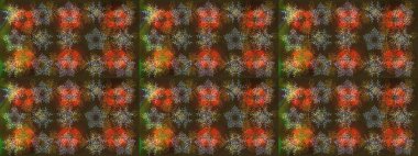 Kahverengi, gri ve mor renkli kar tanesi süsü. Kar tanesi süsü Raster illüstrasyonu. Kar taneleri izole edildi. Güzel süs eşyası..