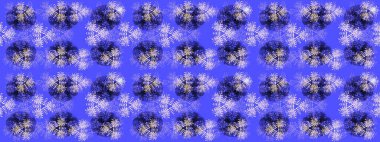 Raster illüstrasyonu. Kar taneleri deseni. Raster kar taneleri arka planda. Soyut kar taneleri arkaplanda izole edilmiş düz dizayn. Kar tanesi renkli desen.