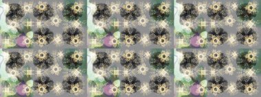 Düşen Noel stili kar taneleri. Güzel raster grisi, nötr ve bej kar taneleri renkli bir arkaplanda izole edilmiş. İllüzyon. Kar taneleri, kar yağışı.