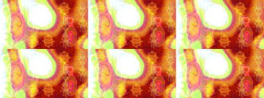 Raster illüstrasyonundaki çiçek desenli çizim. Turuncu, sarı ve kırmızı renkte çiçekler.