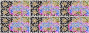 Barok tarzında altın çiçekli süs. Damask kusursuz yinelenen arkaplan. Doku arka planında altın duvar kâğıdı. Gri renklerdeki altın element.