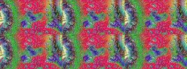 Raster Illustrasyon 'daki Çiçek Deseni' nin son moda çizimi. Renkli Yaz Temalı eskiz kalıbı. Düz Çiçek Elementleri Tasarımı. Güzel kumaş deseni.