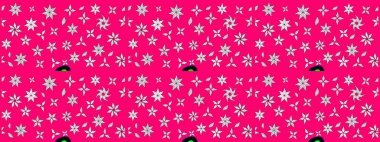 Raster illüstrasyonundaki çiçek desenli çizim. Mor renkte çiçekler.