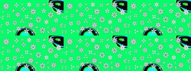 Raster illüstrasyonu. Kumaş, tekstil, duvar kağıdı baskısı için. Miles Fleur, süslü püslü bir süs. Eski usul. Tomurcukları papatya çiçekleri olan sevimli bir çiçek deseni. Taslak arkaplan.