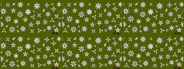 Kabile sanatı boho baskısı, klasik çiçek arkaplanı. Arkaplan dokusu, duvar kağıdı, yeşil renkli çiçek teması. Soyut etnik raster çizim kalıbı.