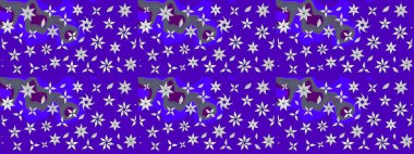 Raster illüstrasyonu. Çiçekler, dallar, bitkiler ve çiçekler. Güzel kumaş deseni. El çizimi.