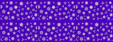 Raster Çiçek İllüstrasyonu 'nun şirin tekstili. Mor renkli etnik çiçeklerle zarif bir eskiz deseni..