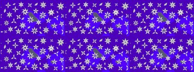 Raster illüstrasyonu. Çiçek desenli çizim. Raster illüstrasyonu. Mor renkli çiçekler. Asya tekstil tarzında.