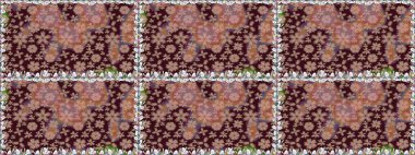 Çocuk stili. Çiçekli, kusursuz bir arkaplan. Düz Çiçek Elementleri Tasarımı. Renkli Bahar Teması Kusursuz Arkaplan.