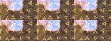 Raster illüstrasyonu. Renkli arka planda izole tatlı kar taneleri. Soyut mandala ya da tuhaf kar tanesi çizgisi sanat tasarımı.