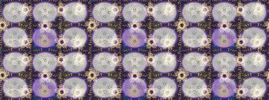 Raster illüstrasyonu. Noel stili. Gri, mor ve nötr renklerde kar taneleri.