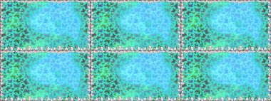 Karala, karala, karala. Raster illüstrasyonu. Kusursuz desen. Mavi renkte bir resim. Tekstil baskısı için ekose kelebek.